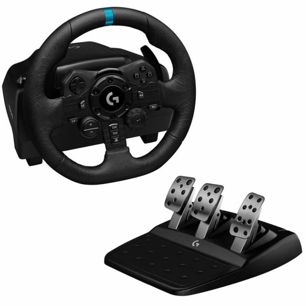 El volante Logitech G923 da vida a la física del automovilismo virtual, para que puedas sentir cada cambio de marcha, cada derrape y cada curva cerrada.
