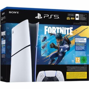 La consola PlayStation 5 Digital Fortnite hace posible nuevas formas de juego, cargas rápidas, retroalimentación háptica, gatillos adaptables y audio 3D.