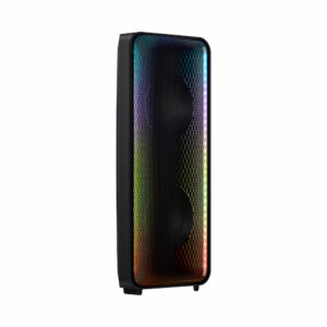 Torre de sonido Samsung MX-ST40B/ZF lleva tu fiesta al siguiente nivel con una potencia de 160 vatios y sonido bidireccional, amplía el alcance de tu música.