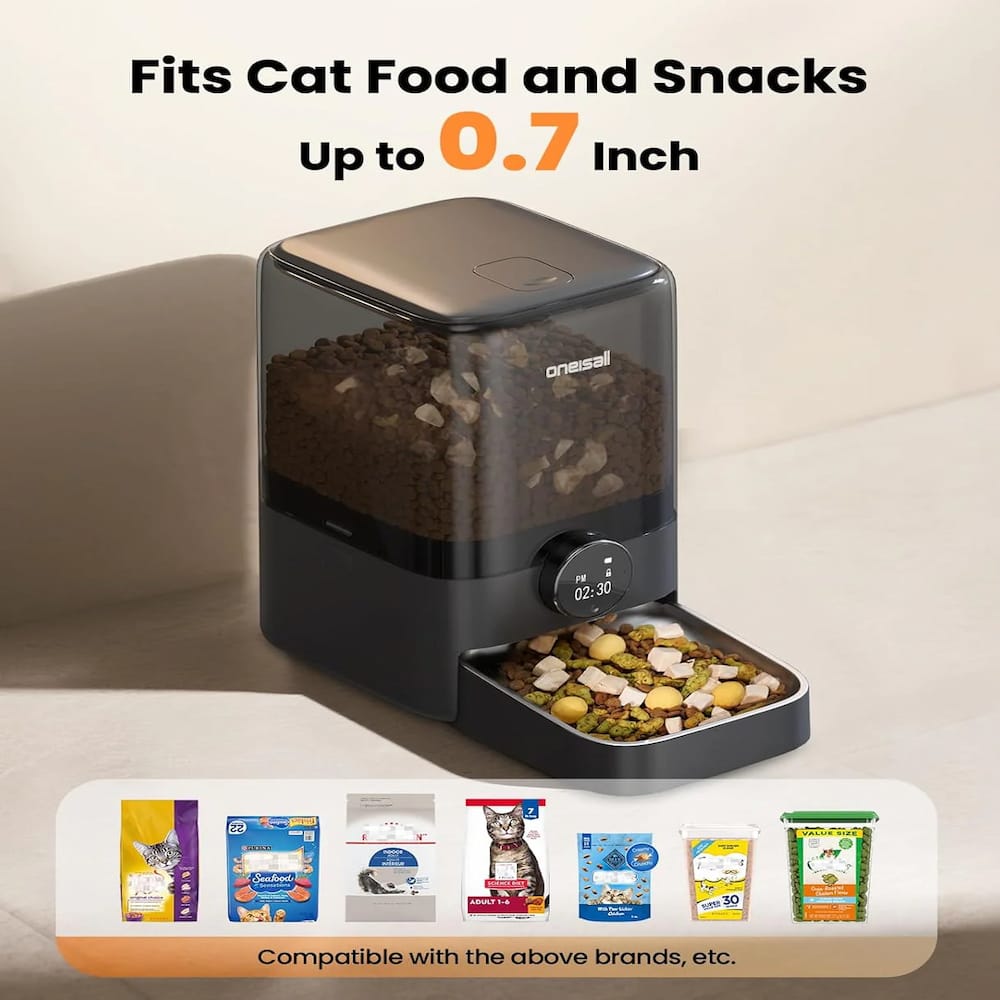 El comedero automático gato alimenta a tu mascota en cualquier momento y evita que coma en exceso mediante la aplicación.
